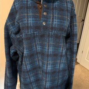 Blue Plaid Men's Hoodie